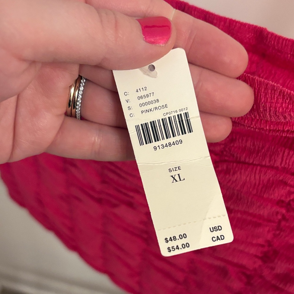 Anthropologie NWT Pink Ruched Tube Top - Picture 4 of 6